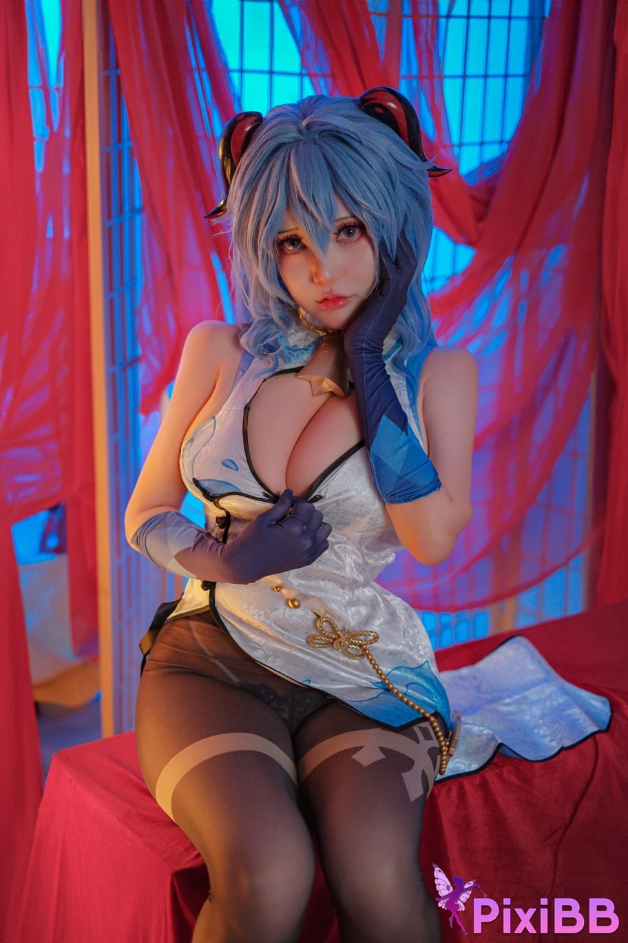 Potato Godzilla Ganyu Qipao PixiBB.COM 4