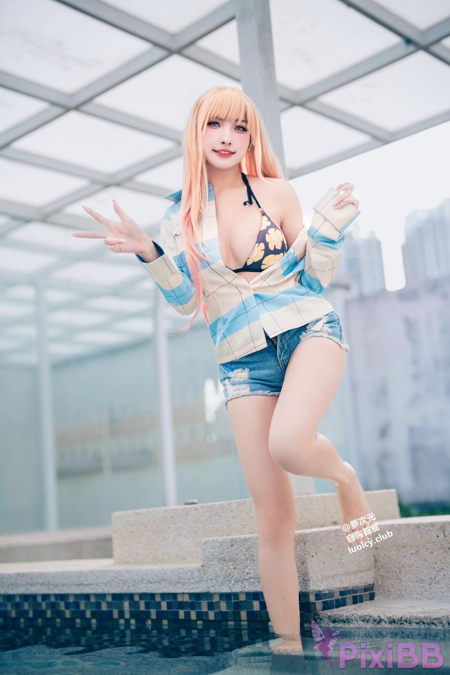 Cosplayer Mumu Momo 8K Marin sea dream Ver. yong zhuang PixiBB.COM 057