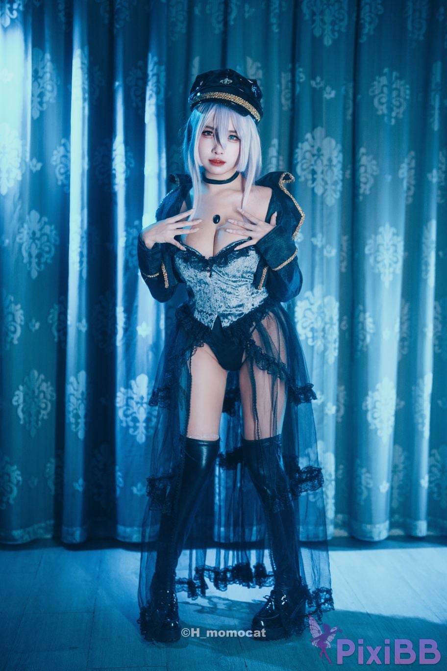 Cosplay Momo Black Half Lotus PixiBB.COM 001