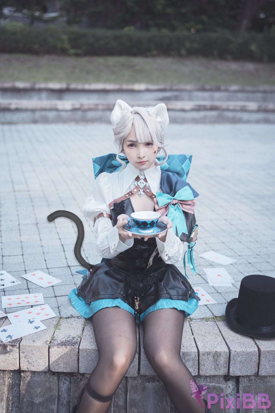 Cosplay Mu Momo Genshin Lin Ni Te De Se Qing Mo Shu outdoor PixiBB.COM 014