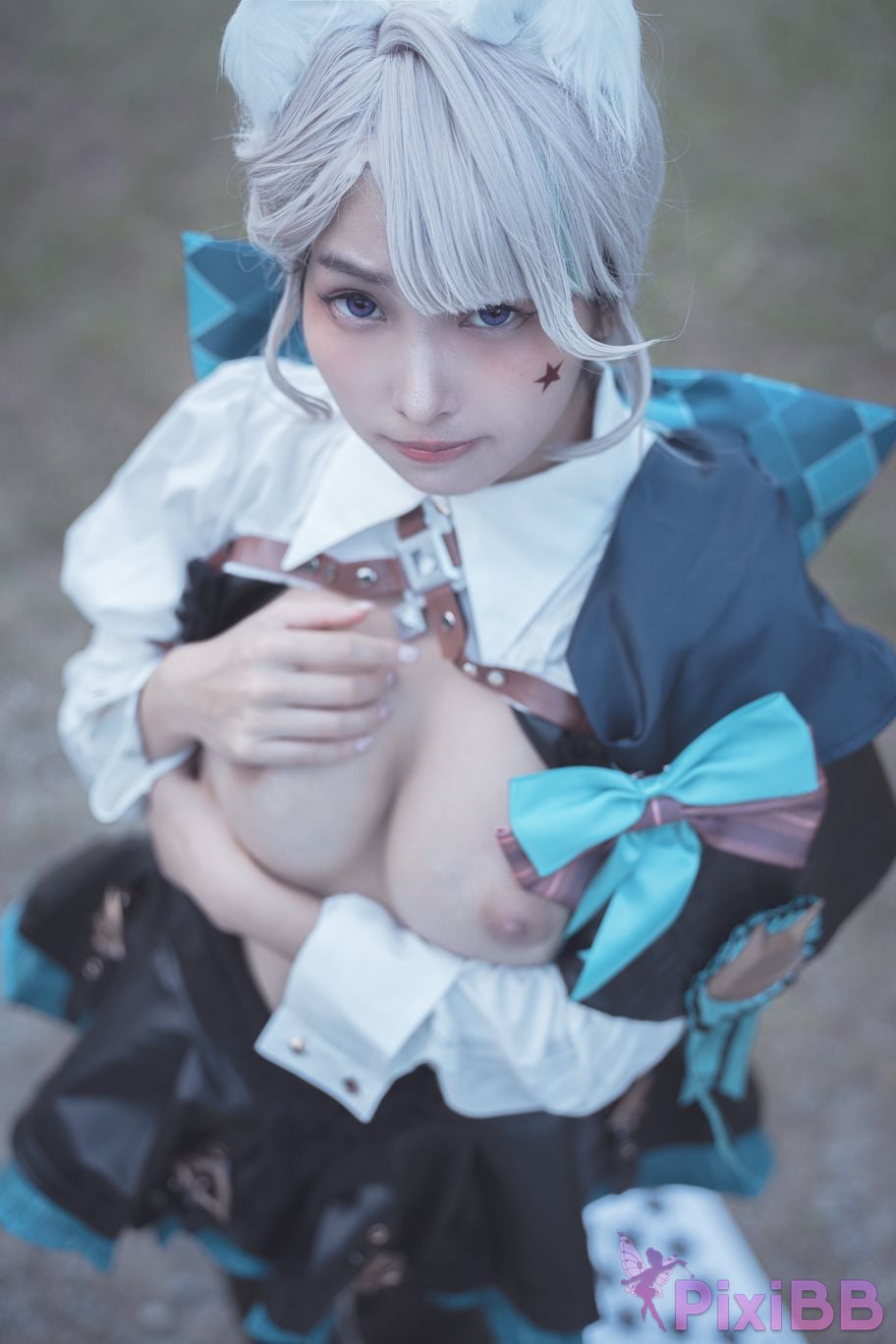 Cosplay Mu Momo Genshin Lin Ni Te De Se Qing Mo Shu outdoor PixiBB.COM 019