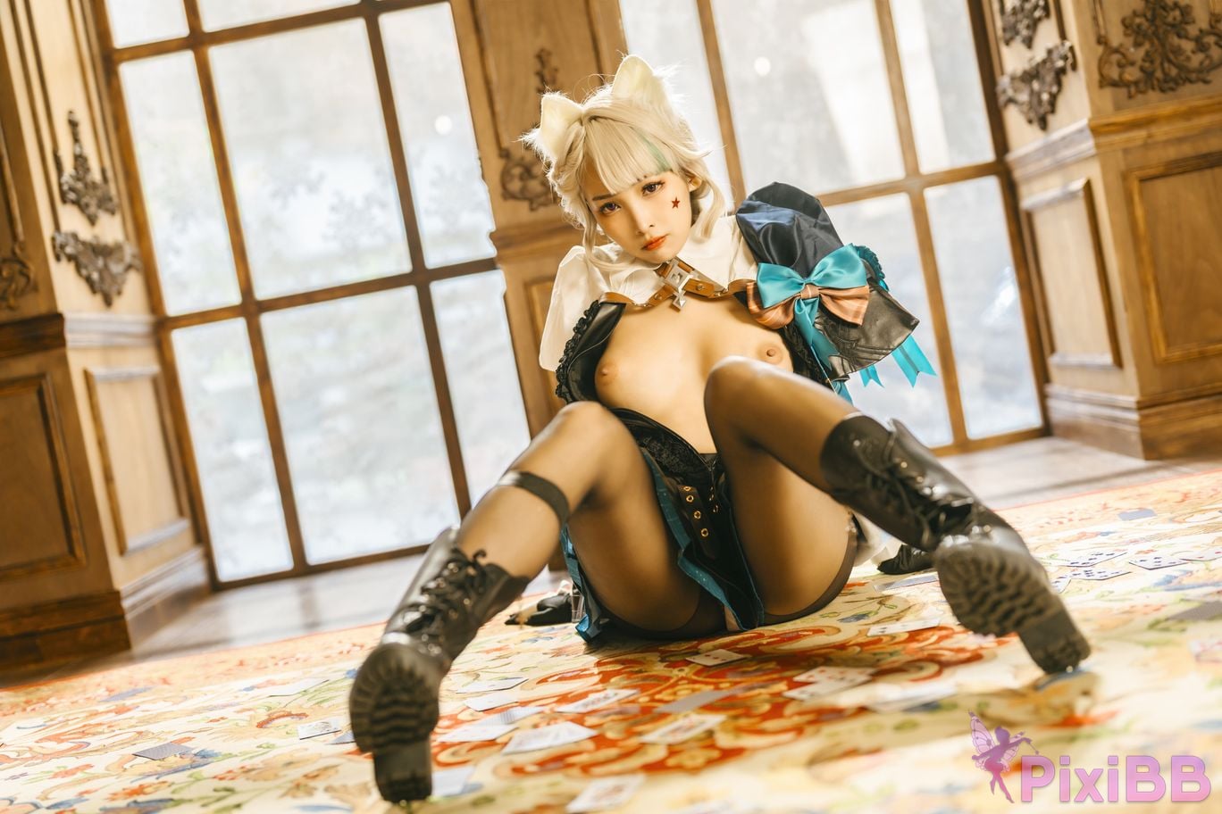 Cosplay Momo Genshin Lynettes Porn Magic Indoor PixiBB.COM 010