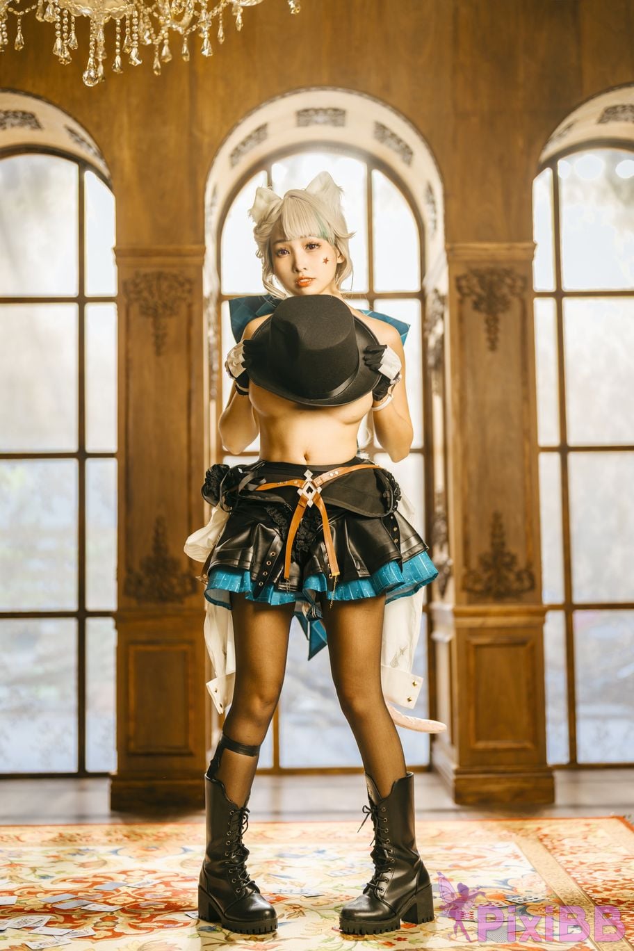 Cosplay Momo Genshin Lynettes Porn Magic Indoor PixiBB.COM 025