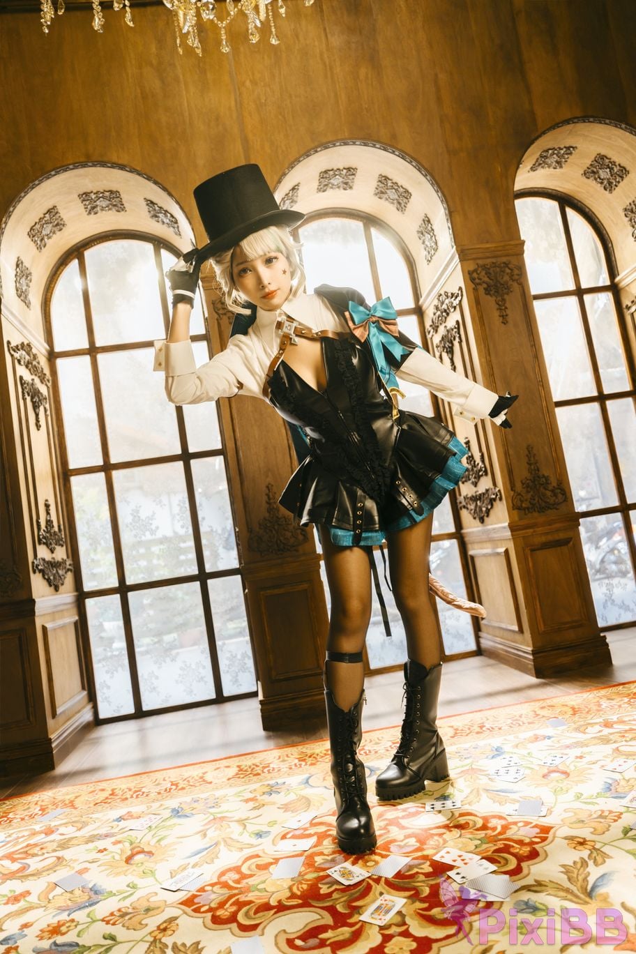 Cosplay Momo Genshin Lynettes Porn Magic Indoor PixiBB.COM 034