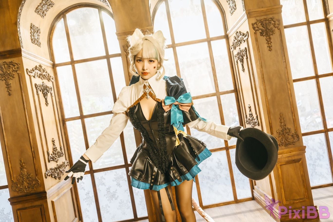 Cosplay Momo Genshin Lynettes Porn Magic Indoor PixiBB.COM 054