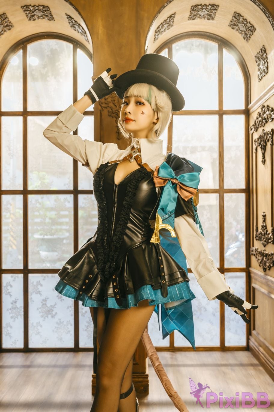 Cosplay Momo Genshin Lynettes Porn Magic Indoor PixiBB.COM 055