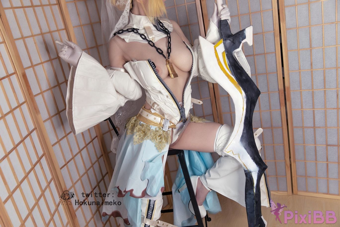 Coser Hokunaimeko Nero Bride Selfie Collection PixiBB.COM 034