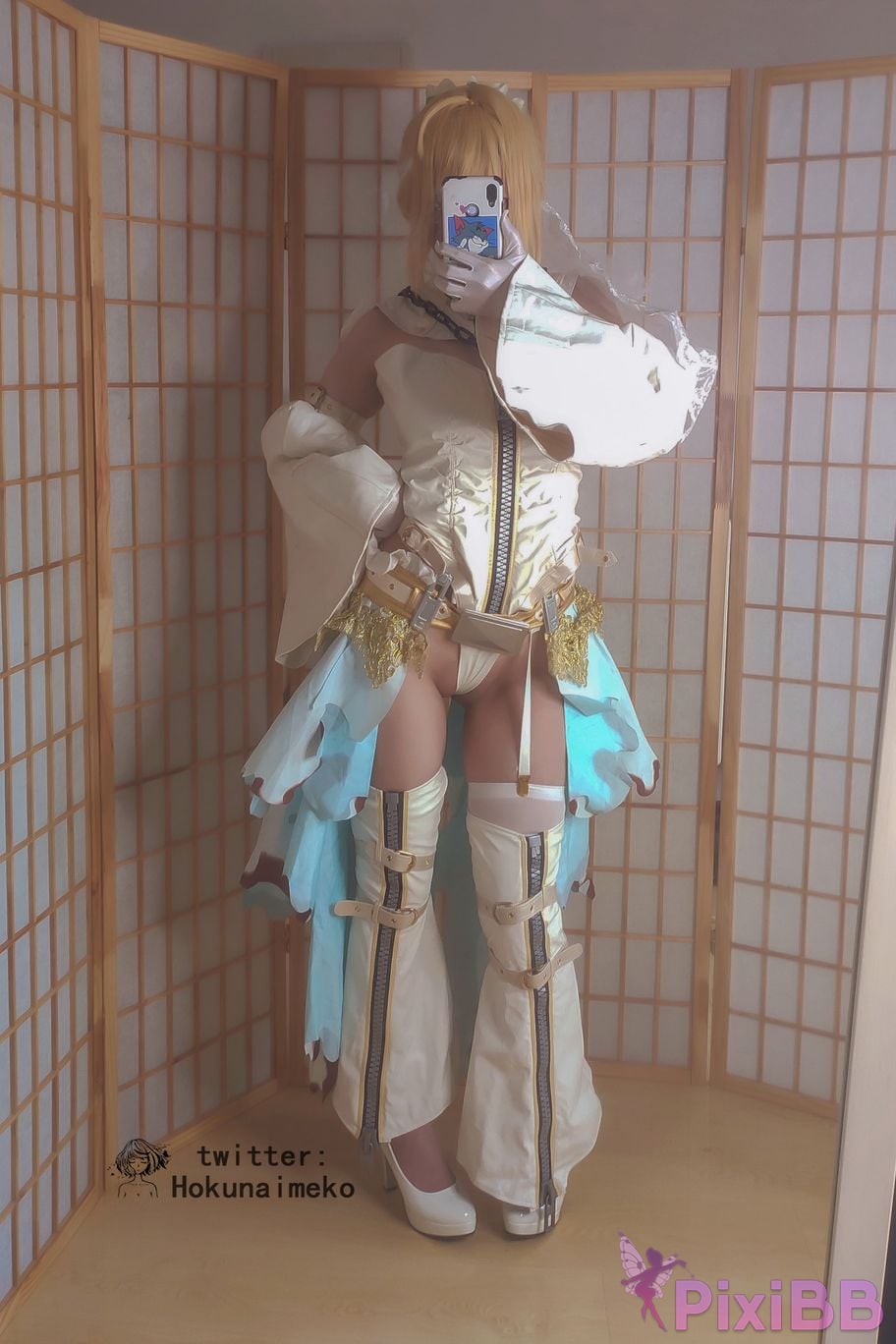Coser Hokunaimeko Nero Bride Selfie Collection PixiBB.COM 048