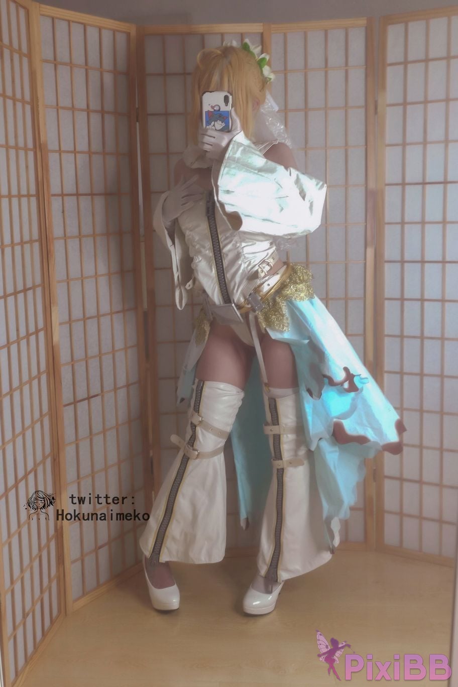 Coser Hokunaimeko Nero Bride Selfie Collection PixiBB.COM 050