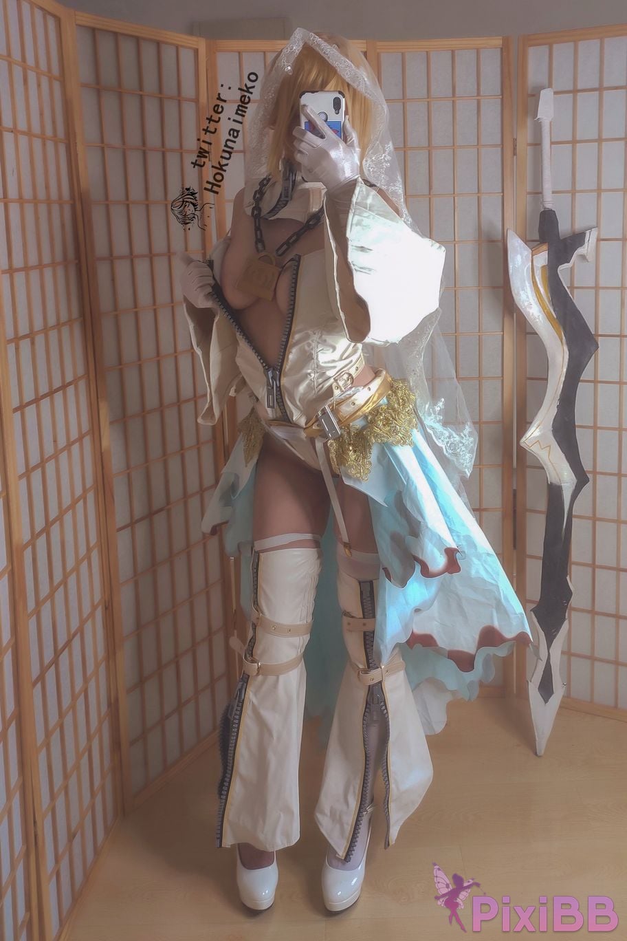 Coser Hokunaimeko Nero Bride Selfie Collection PixiBB.COM 059