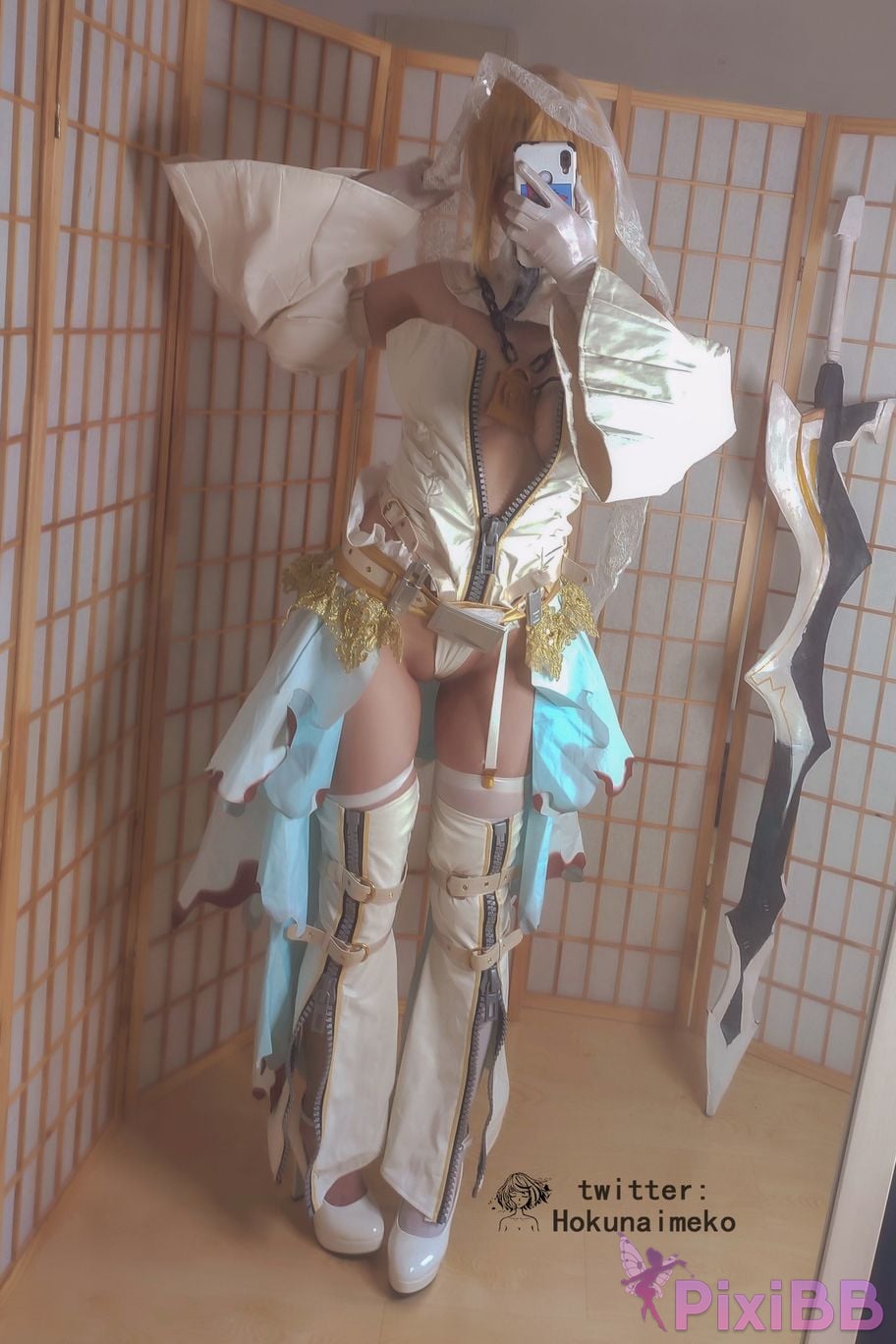 Coser Hokunaimeko Nero Bride Selfie Collection PixiBB.COM 060