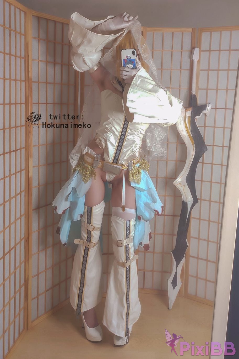 Coser Hokunaimeko Nero Bride Selfie Collection PixiBB.COM 068