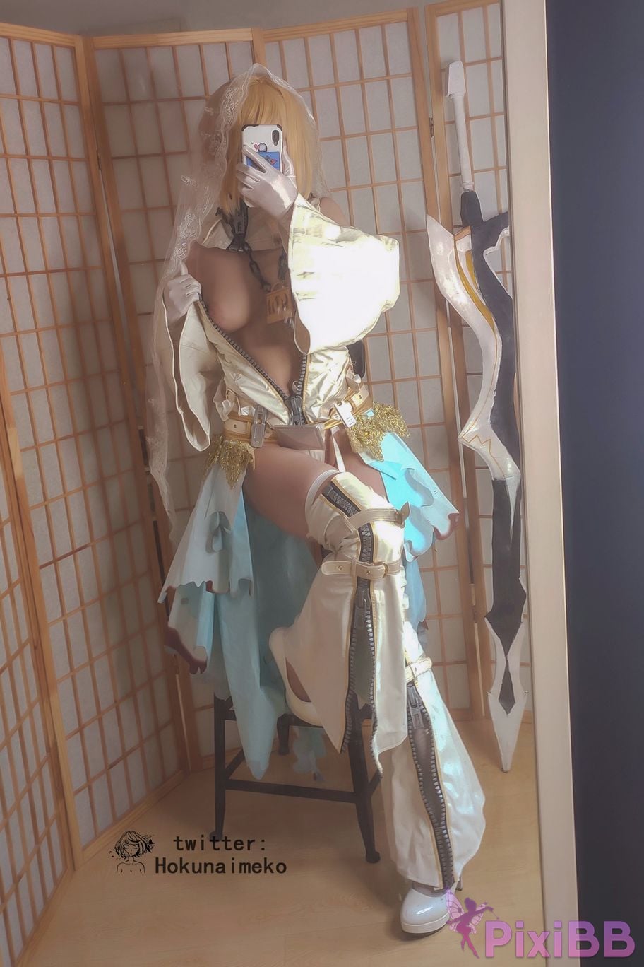 Coser Hokunaimeko Nero Bride Selfie Collection PixiBB.COM 072