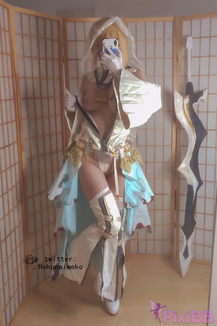 Coser Hokunaimeko Nero Bride Selfie Collection PixiBB.COM 080