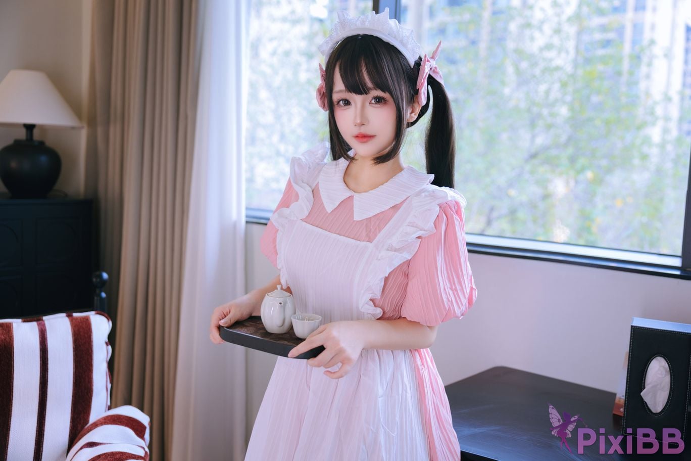 Cosplayer Hinajiao trainee maid PixiBB.COM 004