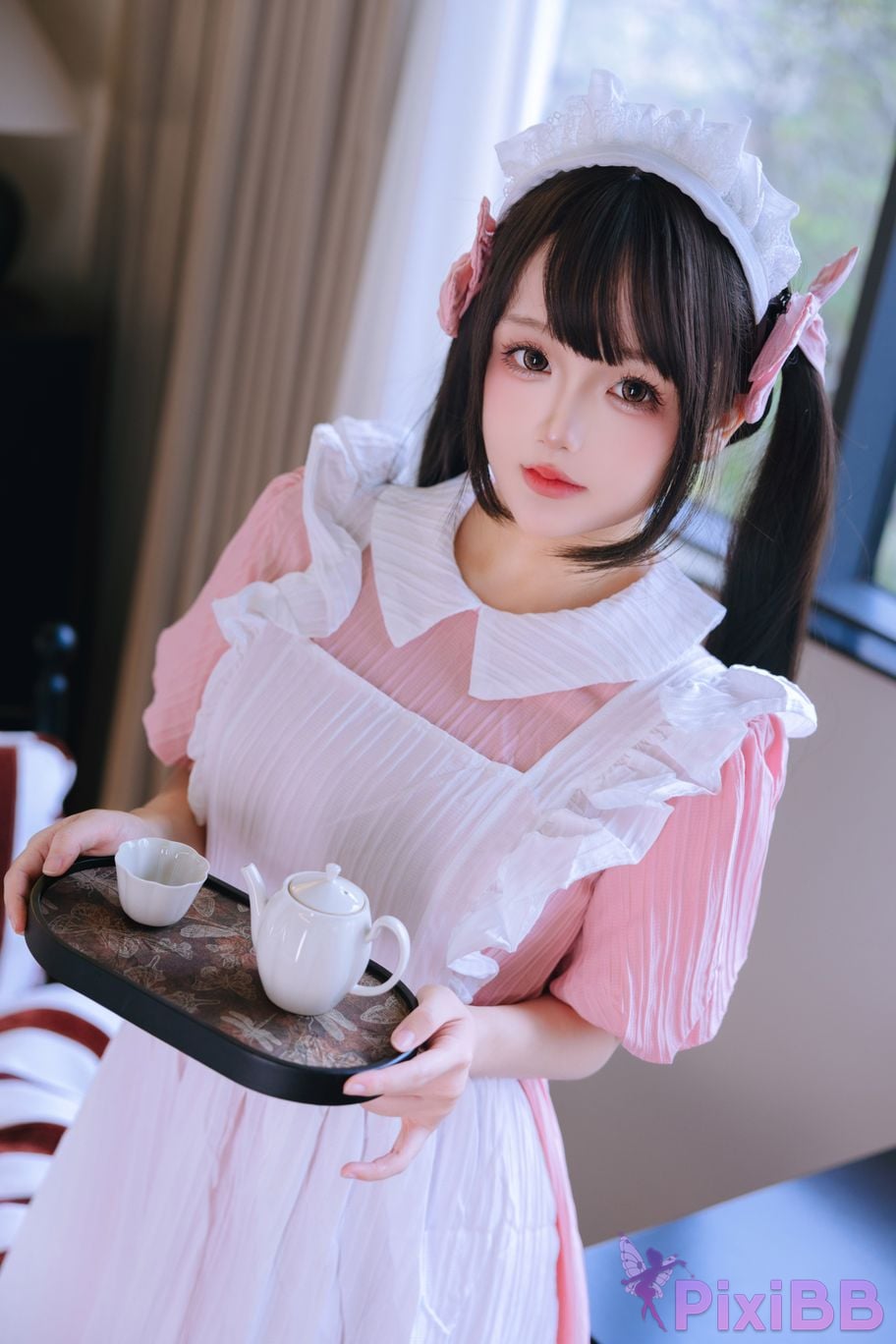 Cosplayer Hinajiao trainee maid PixiBB.COM 009