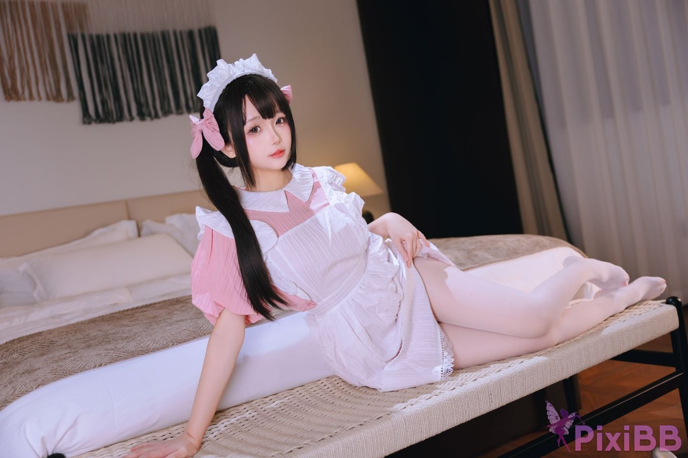 Cosplayer Hinajiao trainee maid PixiBB.COM 027