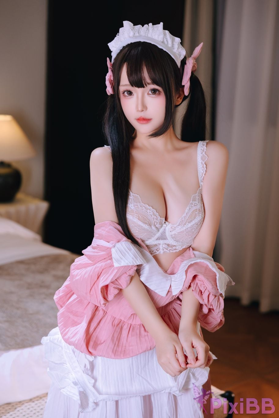 Cosplayer Hinajiao trainee maid PixiBB.COM 035