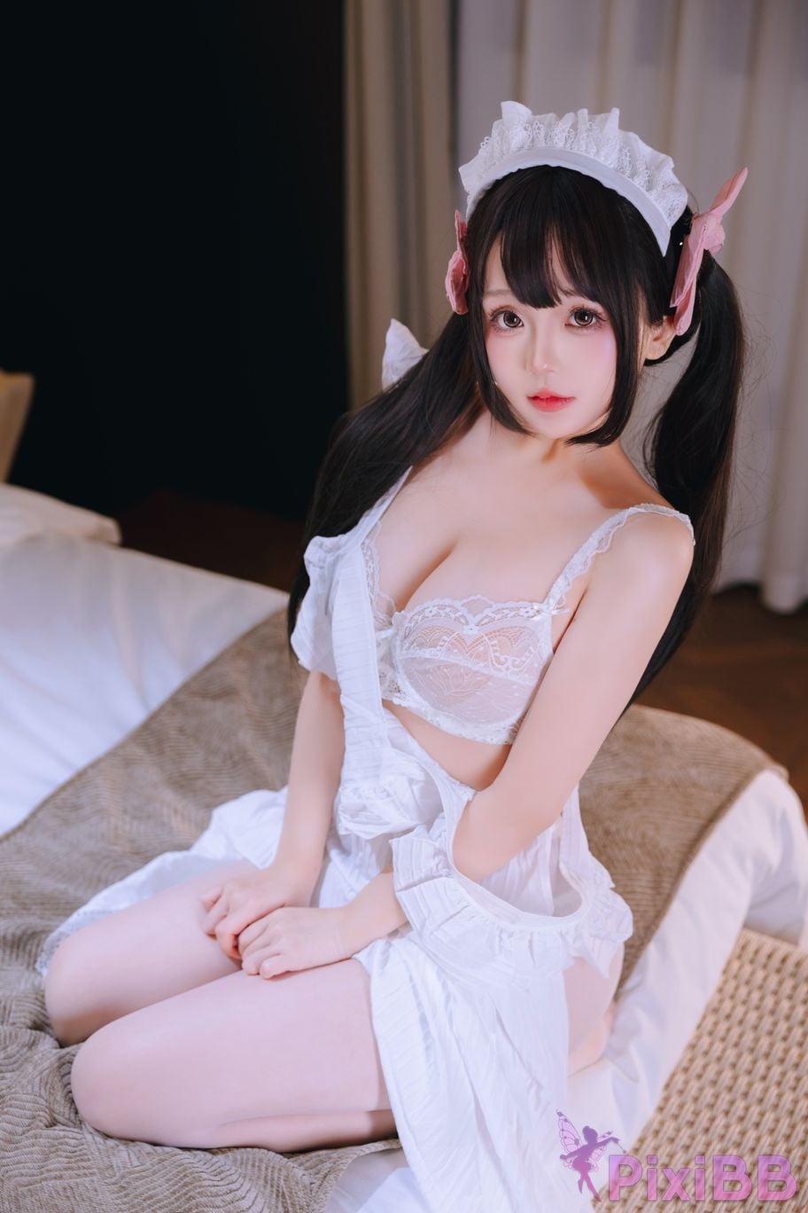 Cosplayer Hinajiao trainee maid PixiBB.COM 050