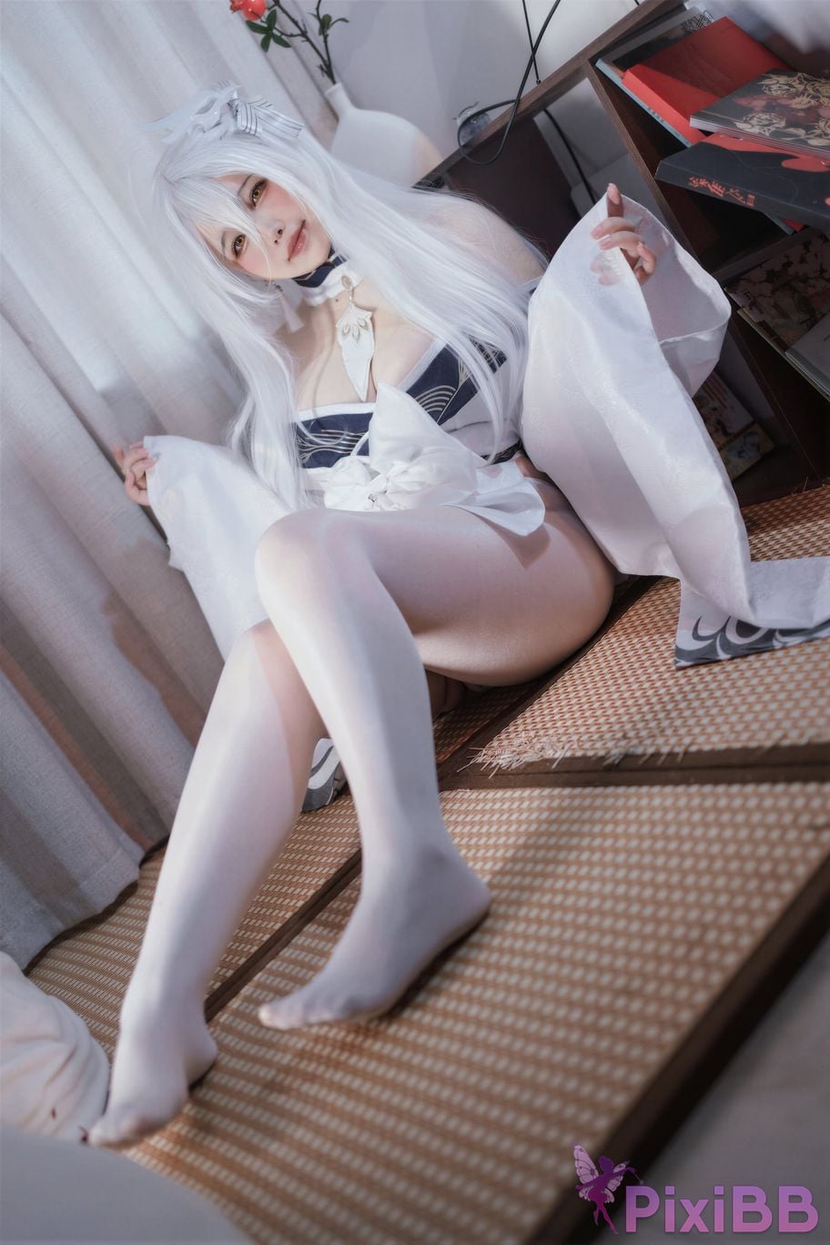 Cosplayer Ah Ban is very happy today azur lane Bai Feng kimono PixiBB.COM 002