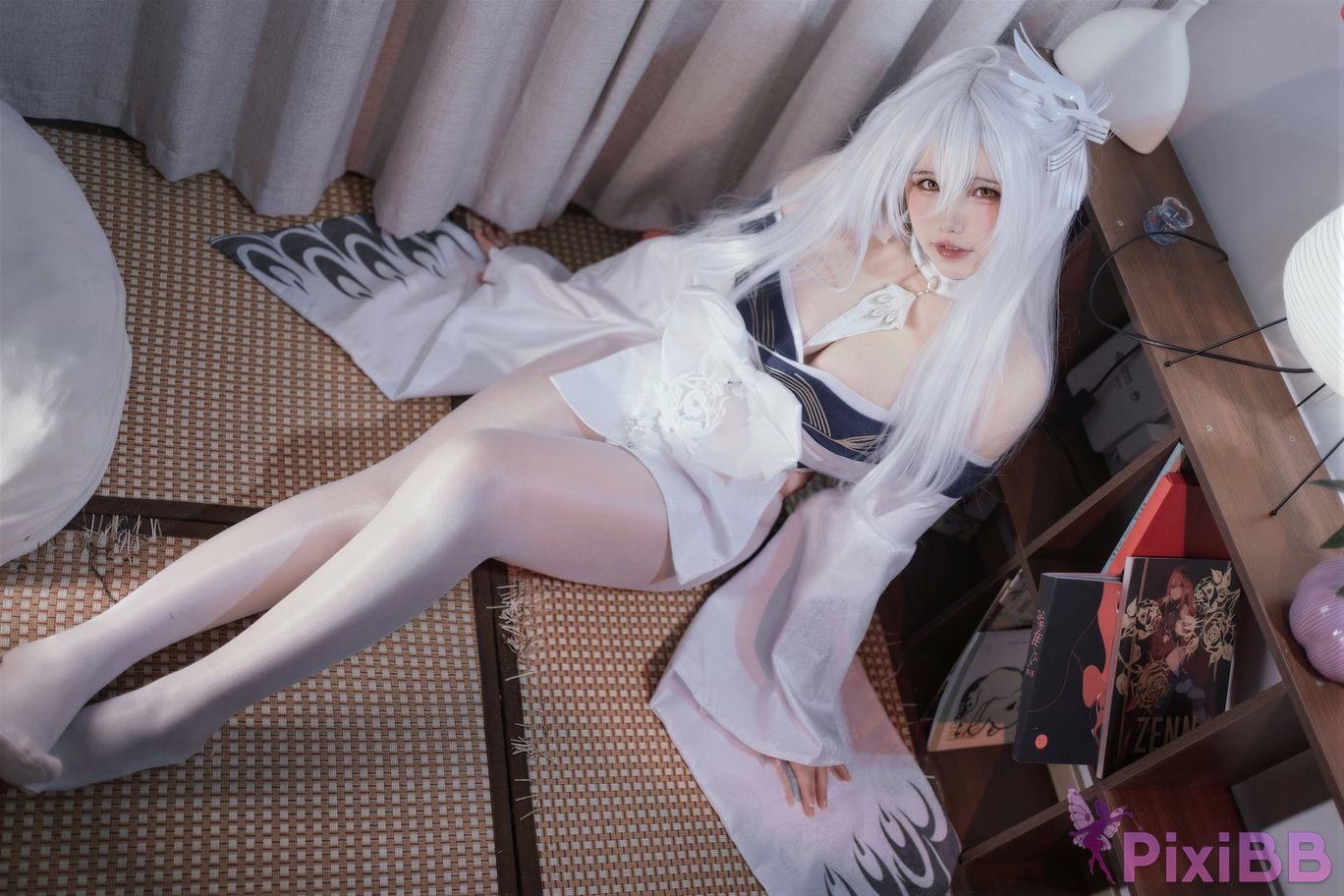 Cosplayer Ah Ban is very happy today azur lane Bai Feng kimono PixiBB.COM 004