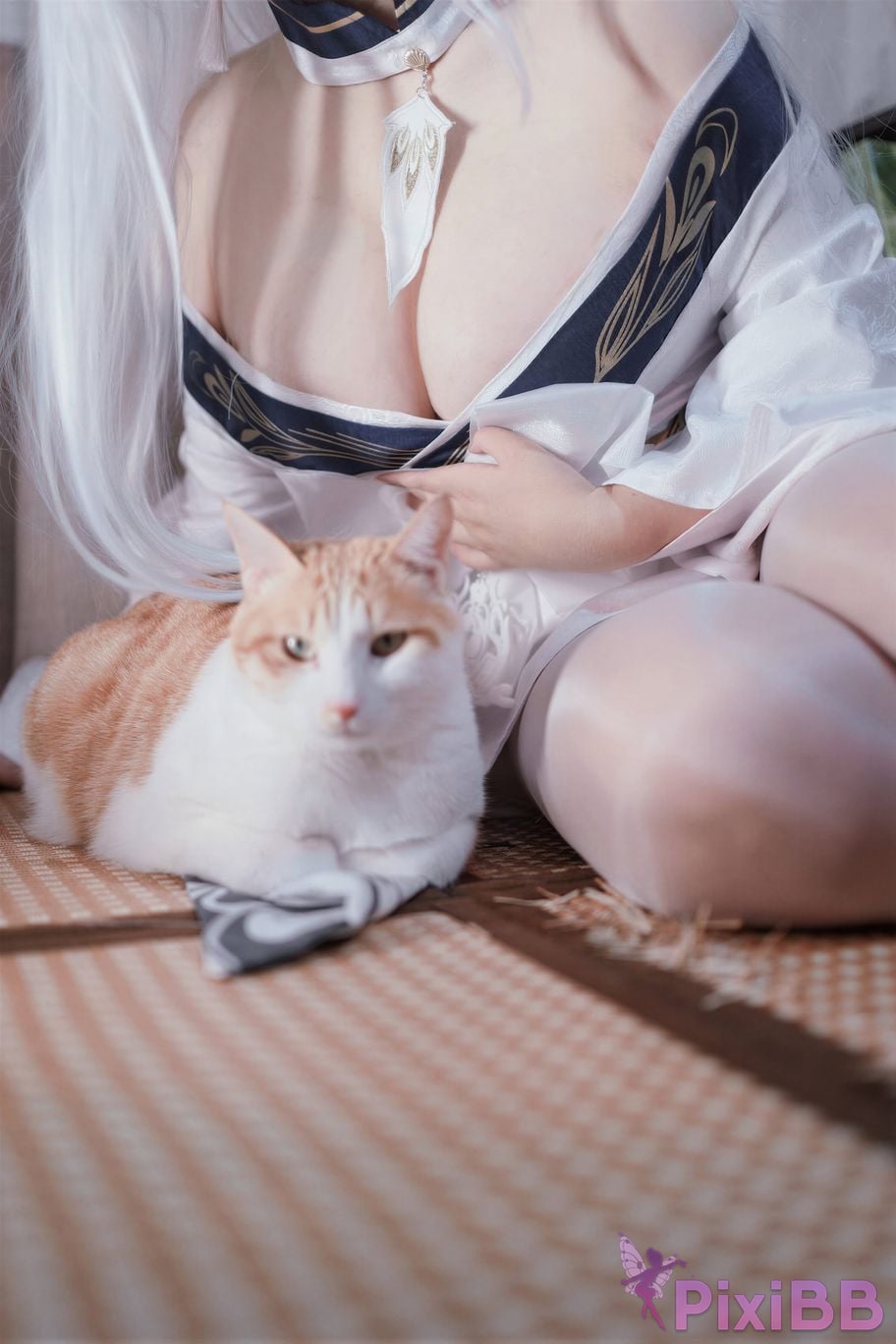 Cosplayer Ah Ban is very happy today azur lane Bai Feng kimono PixiBB.COM 013