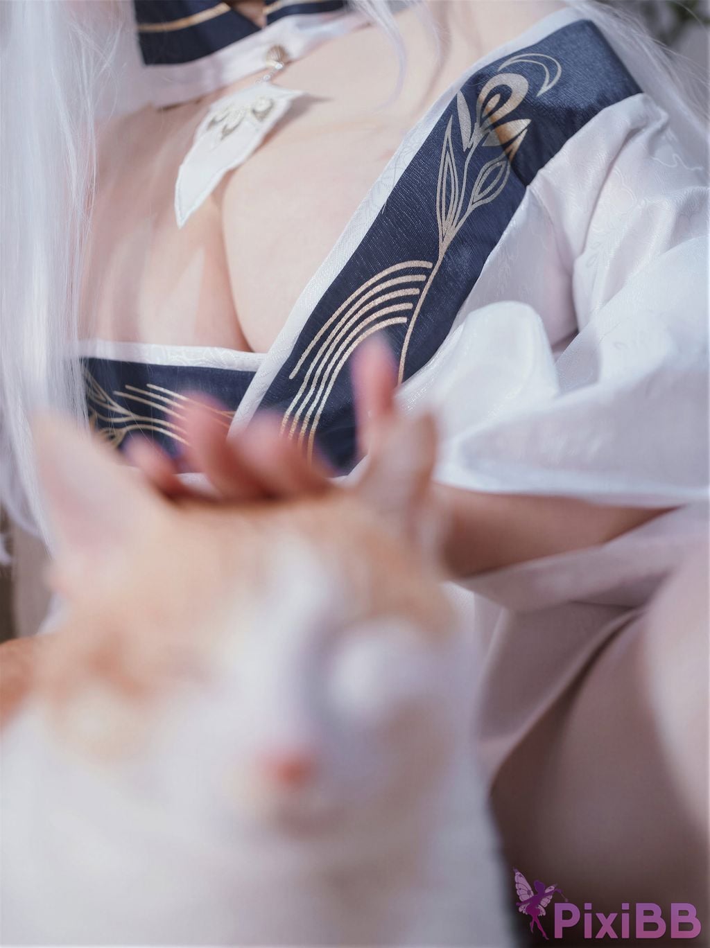 Cosplayer Ah Ban is very happy today azur lane Bai Feng kimono PixiBB.COM 014