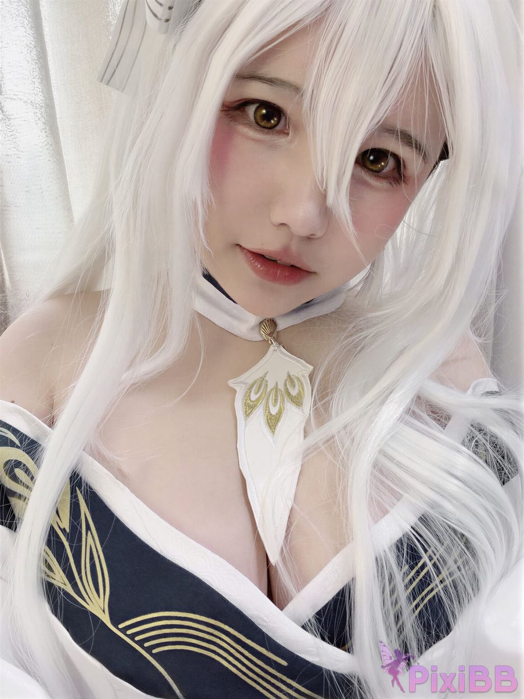 Cosplayer Ah Ban is very happy today azur lane Bai Feng kimono PixiBB.COM 053
