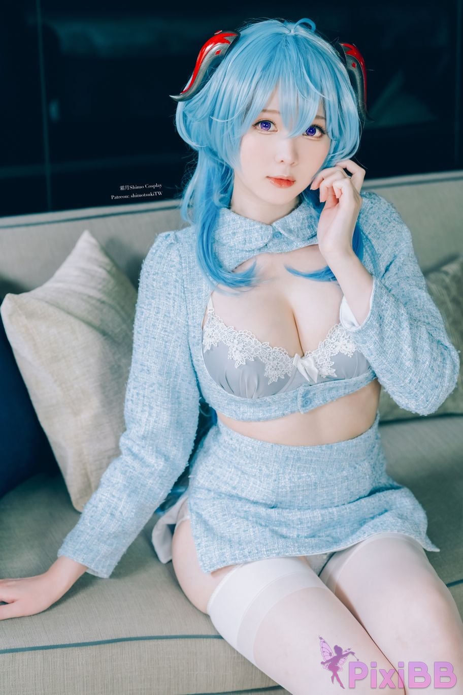Cosplayer Shimotsuki shimo Ganyu lingerie PixiBB.COM 001