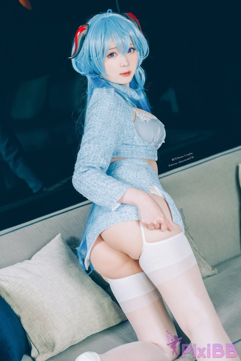 Cosplayer Shimotsuki shimo Ganyu lingerie PixiBB.COM 009