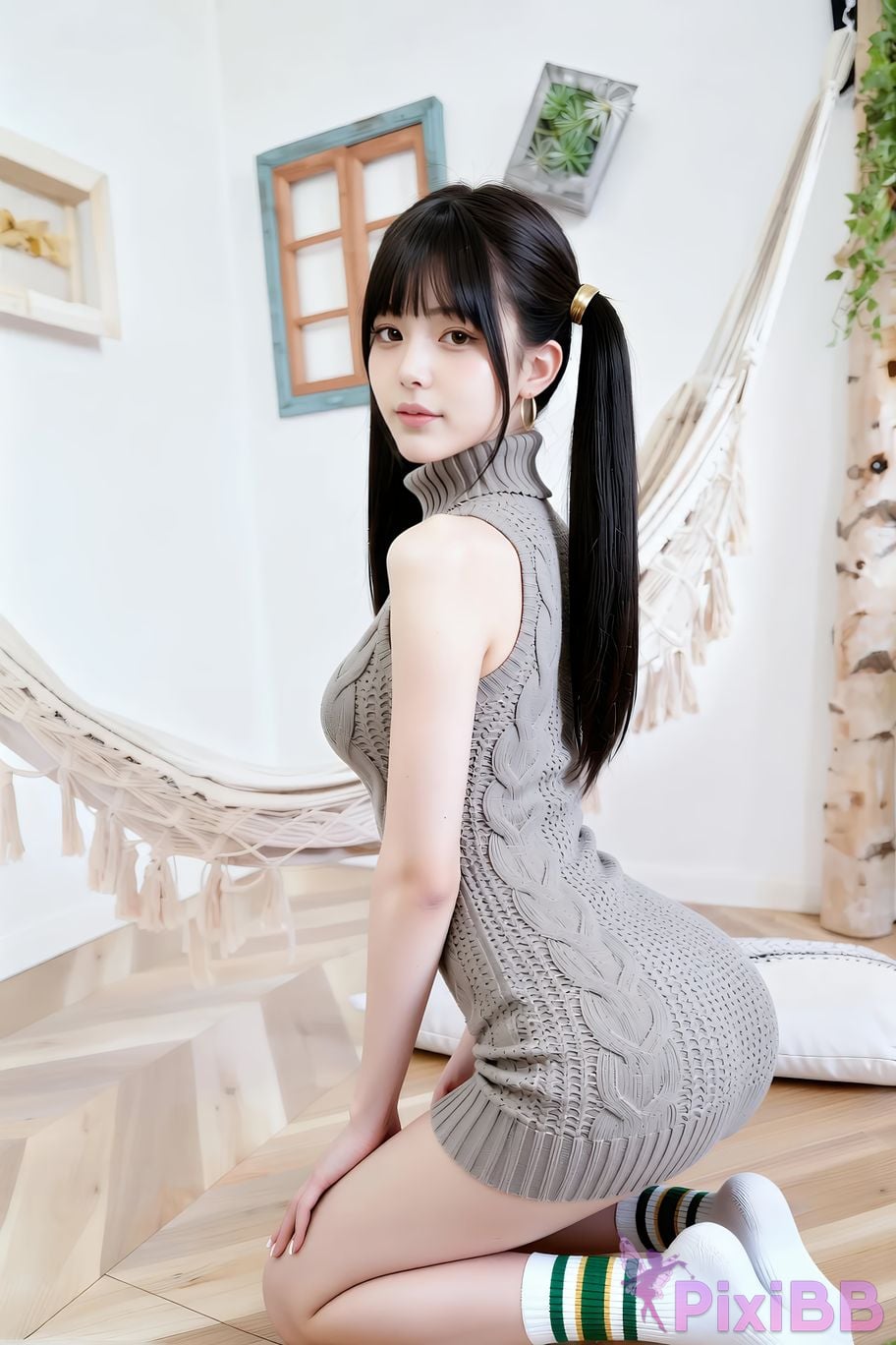 AIGirl pomelo knitted skirt PixiBB.COM 043