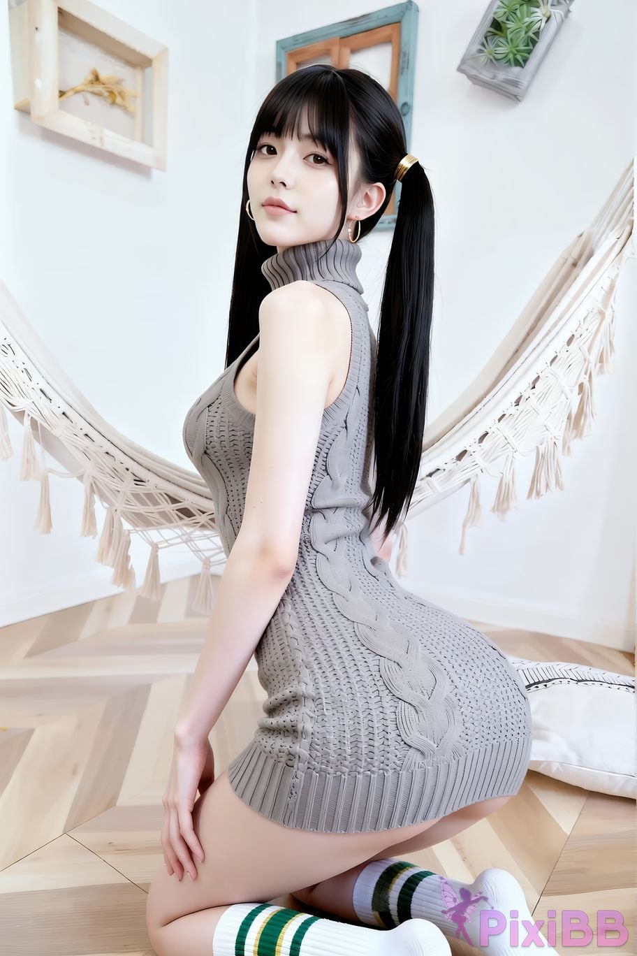 AIGirl pomelo knitted skirt PixiBB.COM 050