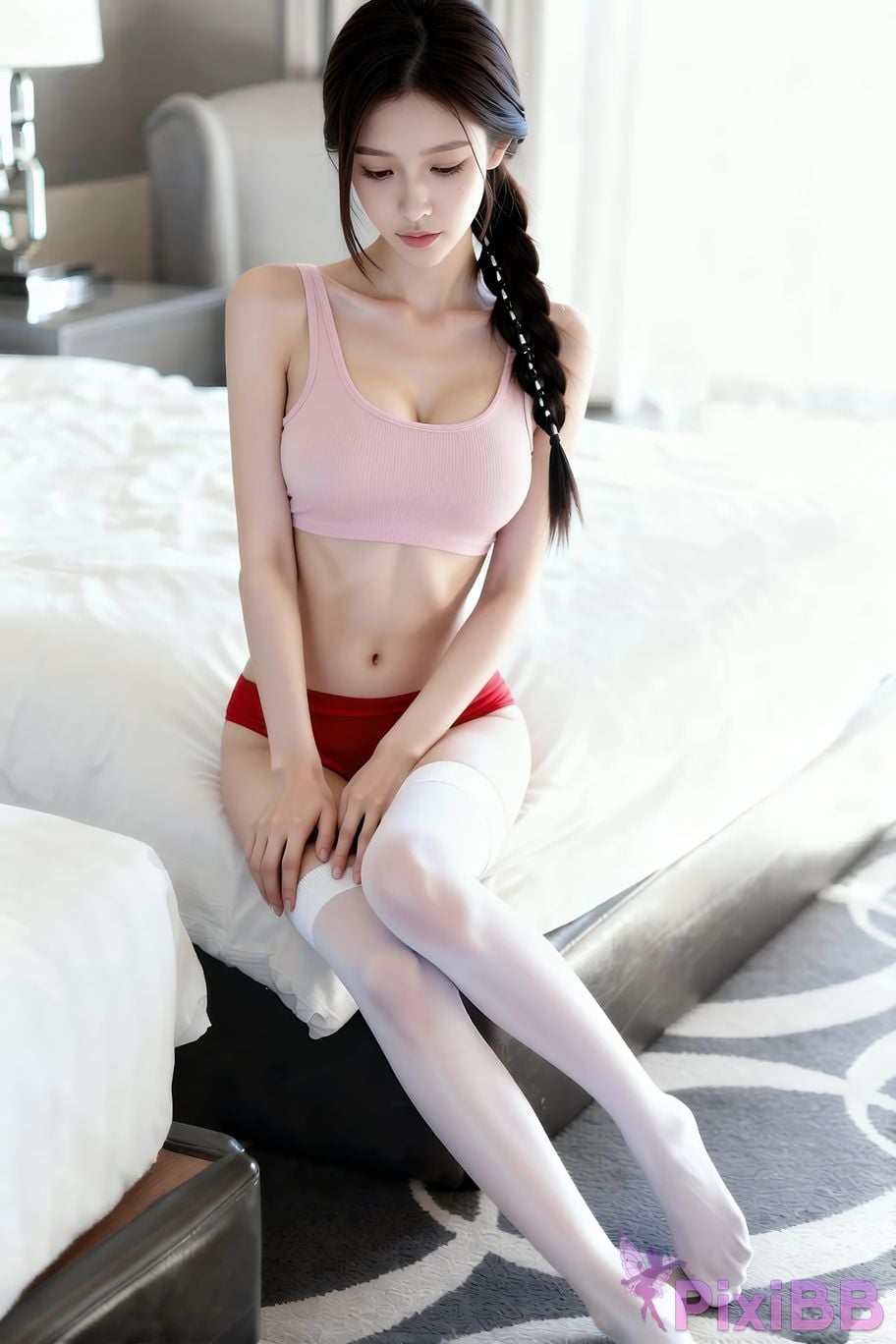 AIGirl Senior Sister Xilei pink bra PixiBB.COM 042