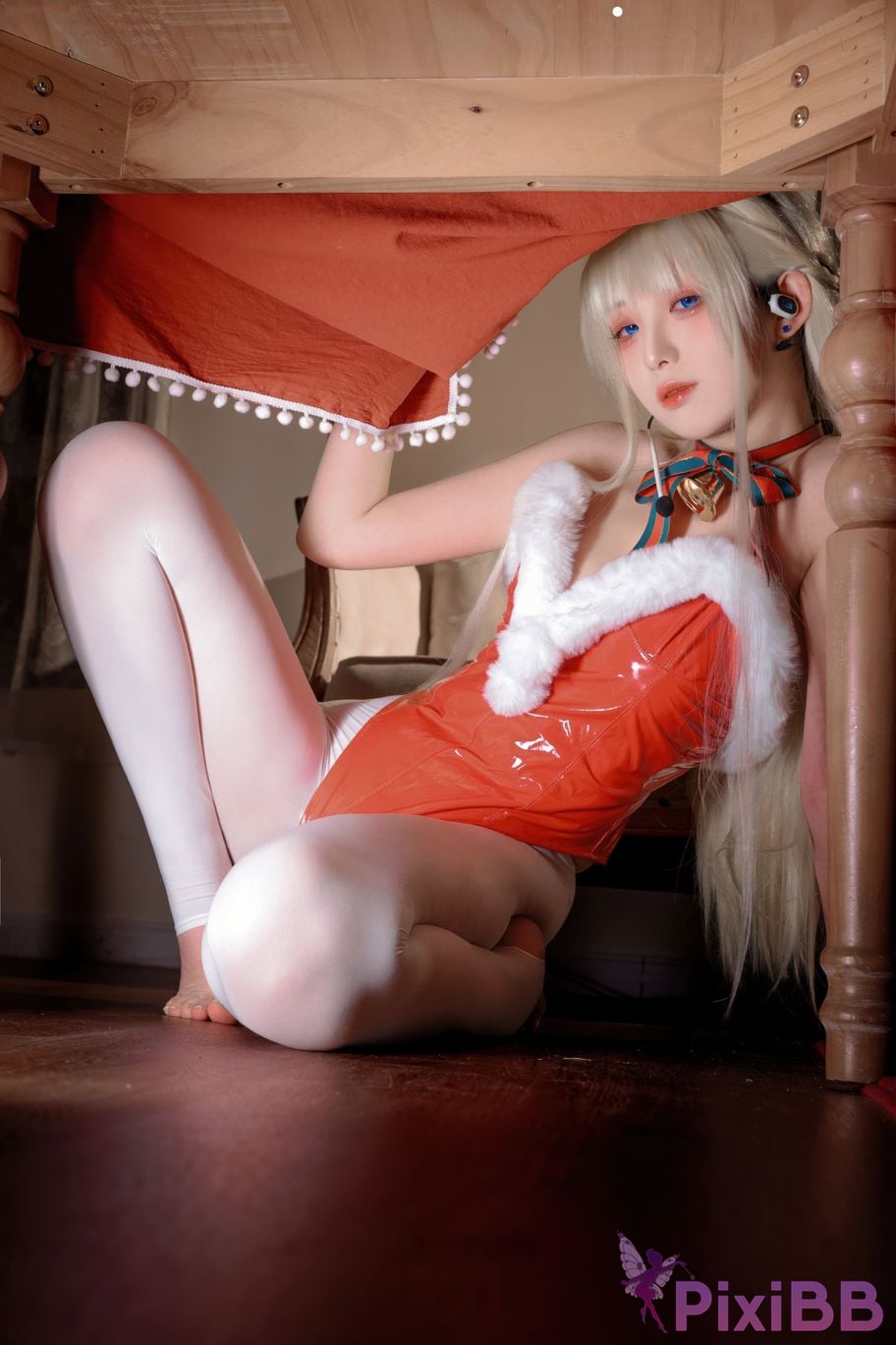 Cosplay Xinjiang V Blue Archives Flying Birds and Horses Christmas PixiBB.COM 030