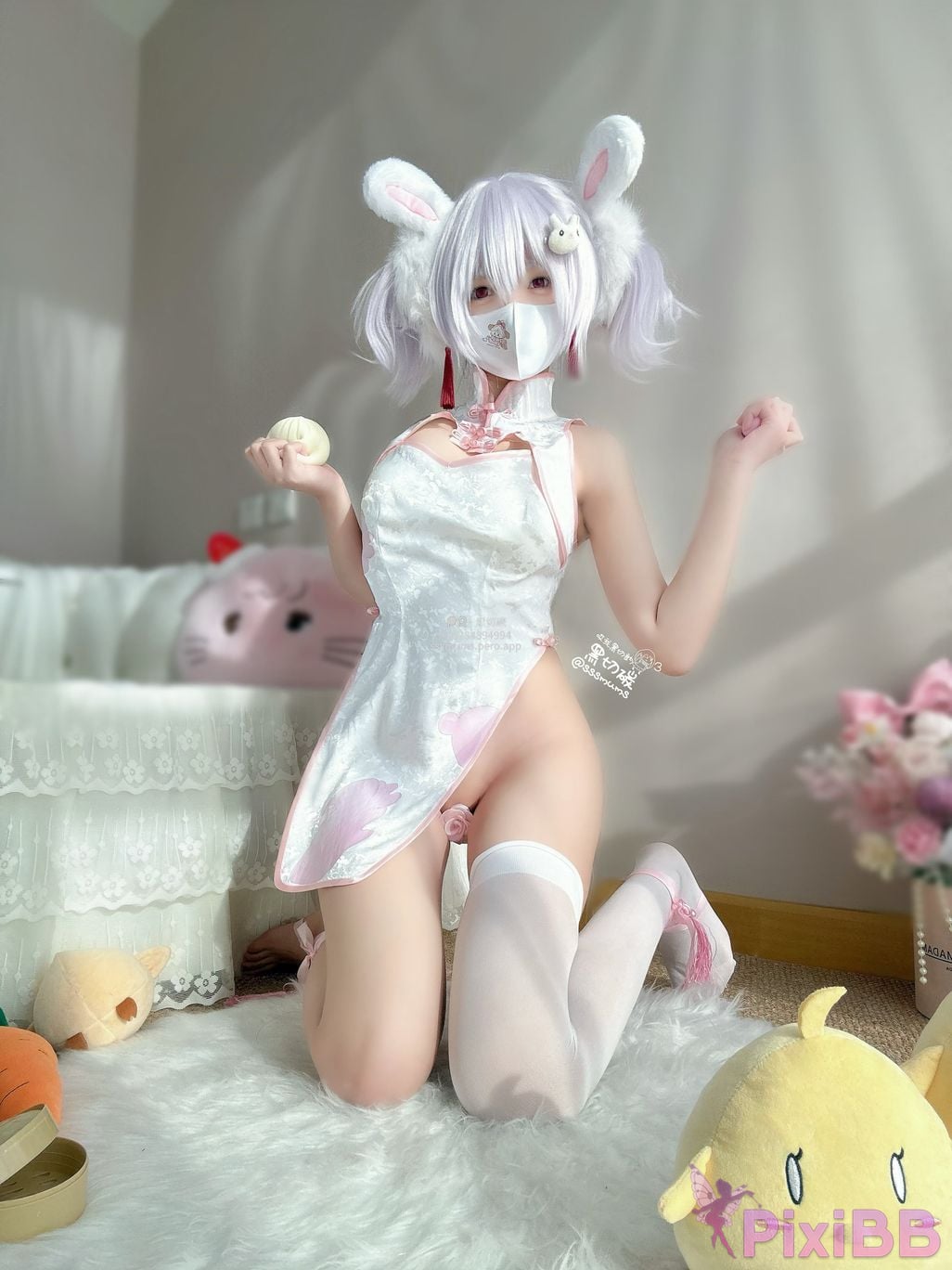 Cosplayer Cookie soft fufu Lafite rabbit cheongsam PixiBB.COM 004