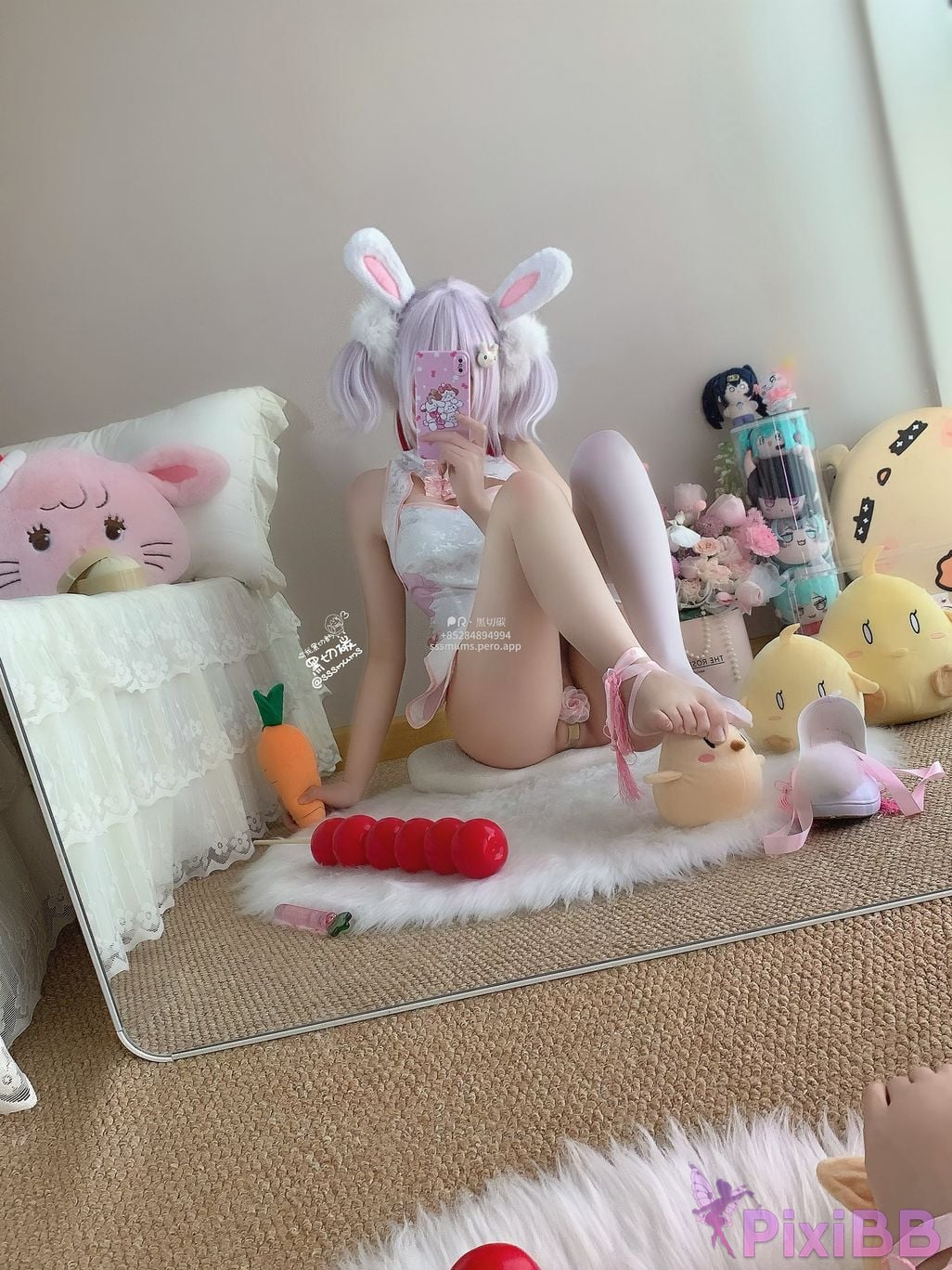 Cosplayer Cookie soft fufu Lafite rabbit cheongsam PixiBB.COM 008