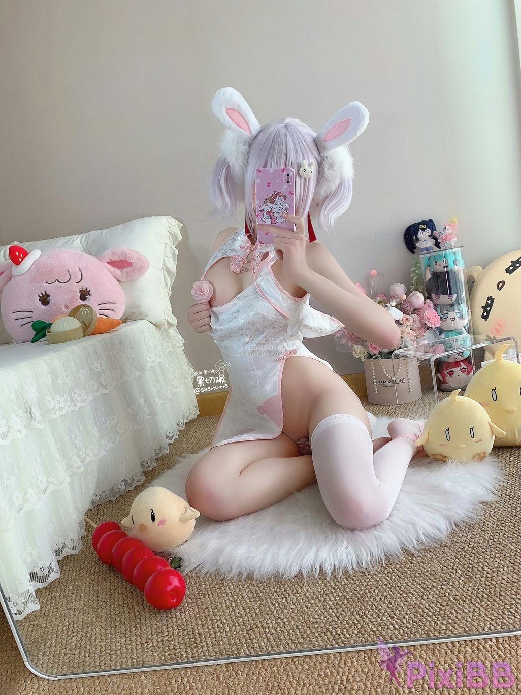 Cosplayer Cookie soft fufu Lafite rabbit cheongsam PixiBB.COM 015