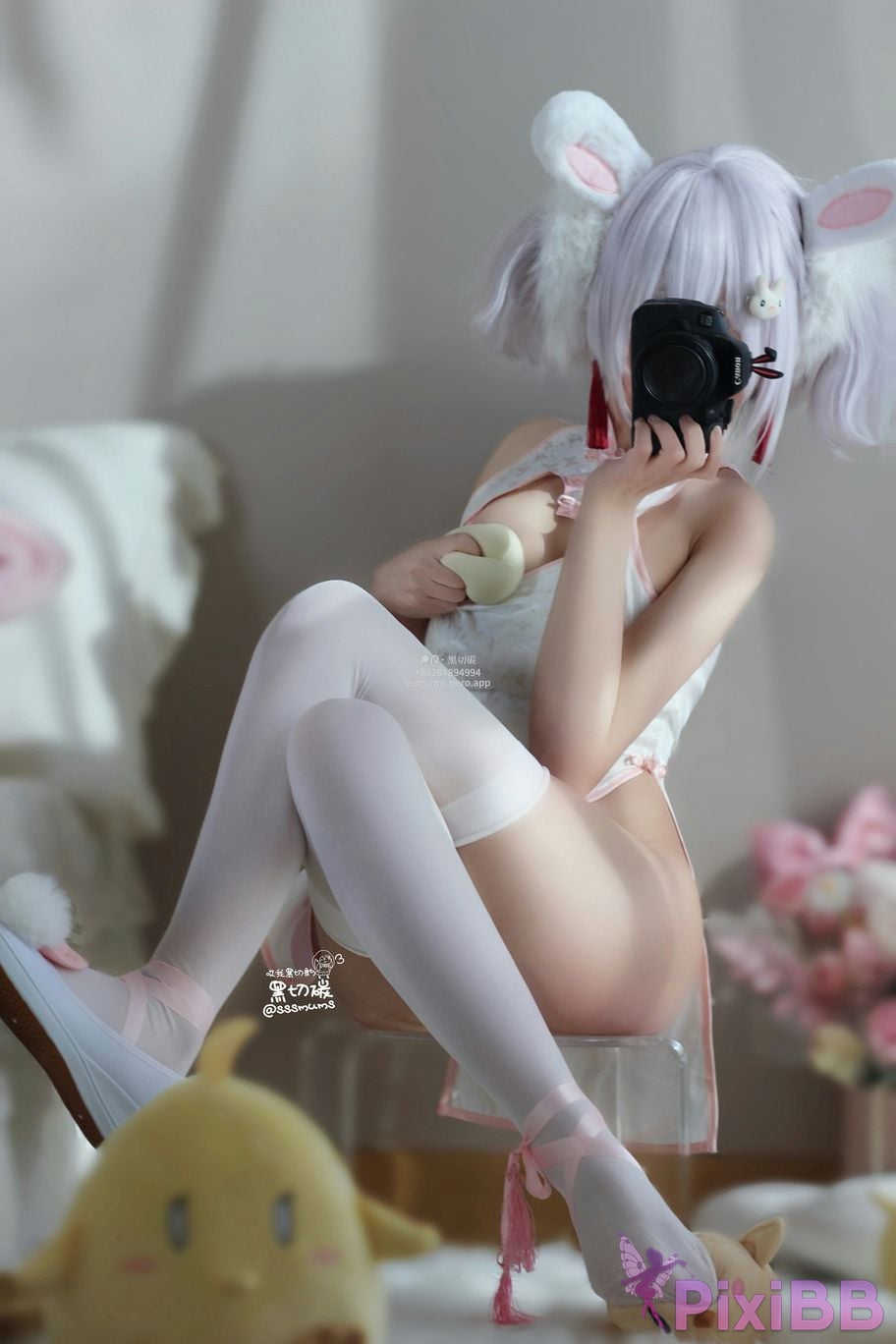 Cosplayer Cookie soft fufu Lafite rabbit cheongsam PixiBB.COM 016