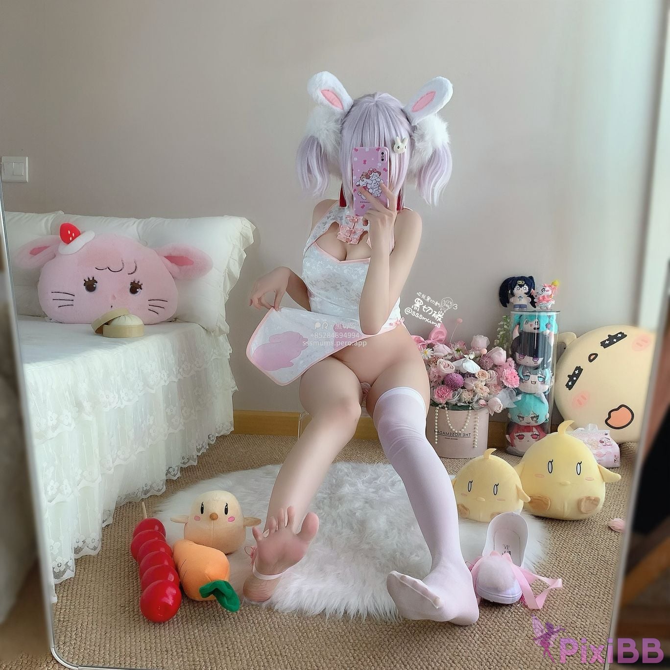 Cosplayer Cookie soft fufu Lafite rabbit cheongsam PixiBB.COM 022