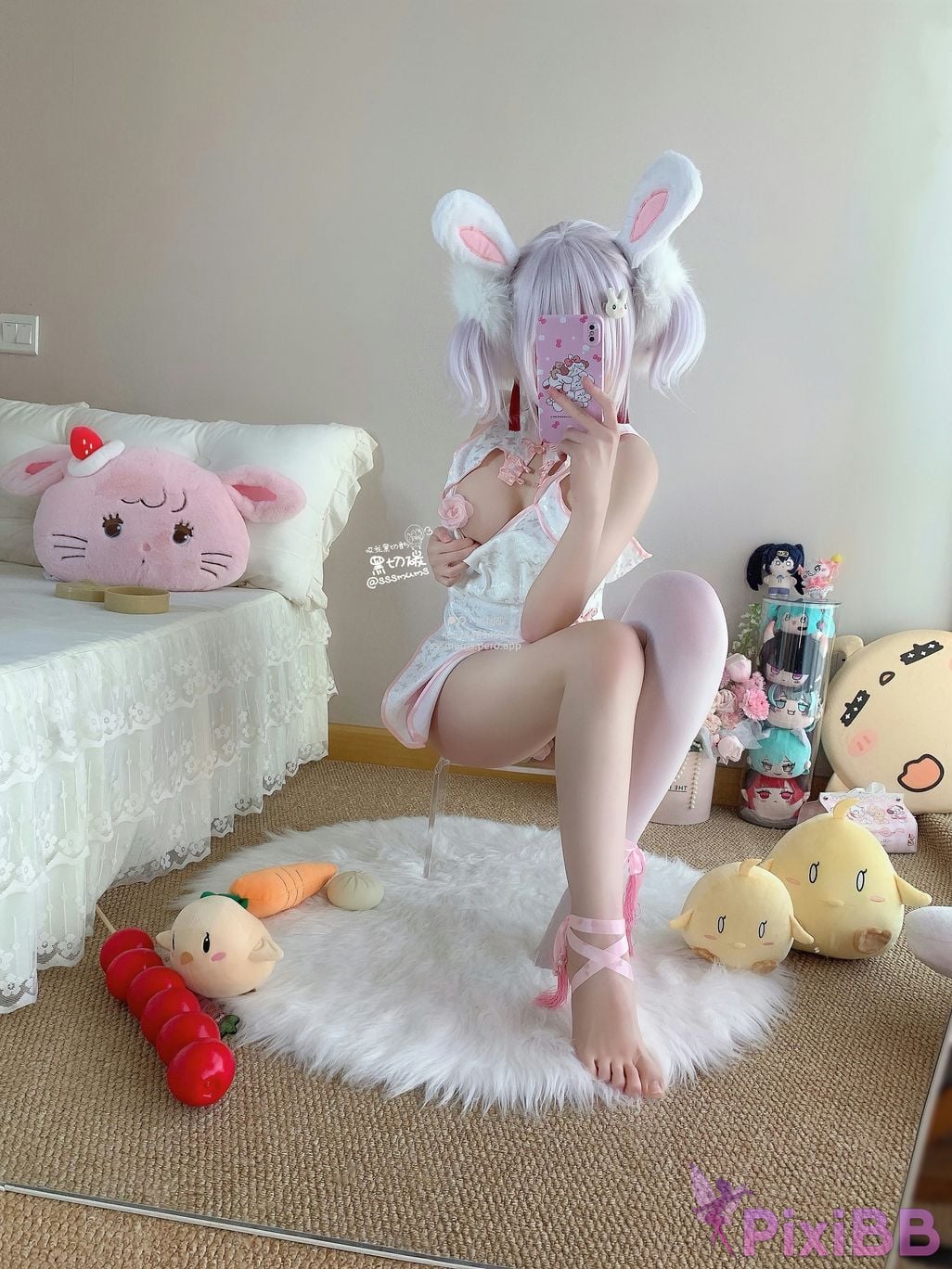 Cosplayer Cookie soft fufu Lafite rabbit cheongsam PixiBB.COM 026