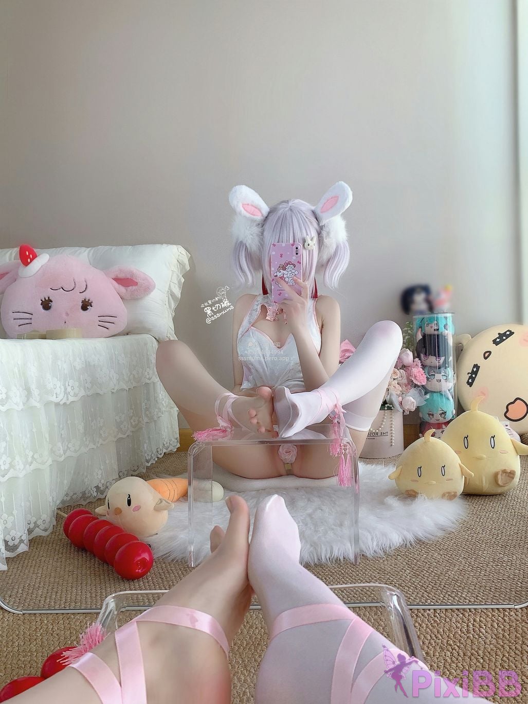 Cosplayer Cookie soft fufu Lafite rabbit cheongsam PixiBB.COM 029