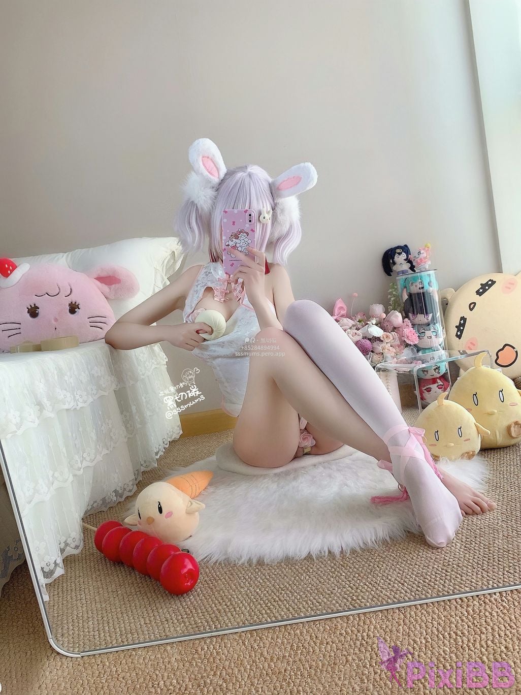 Cosplayer Cookie soft fufu Lafite rabbit cheongsam PixiBB.COM 034