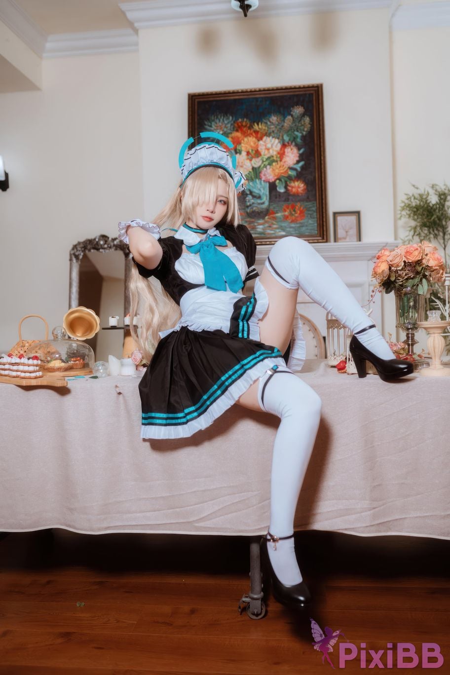 Cosplayer Second Assistant Nisa Azure Files Maid Asuna PixiBB.COM 016
