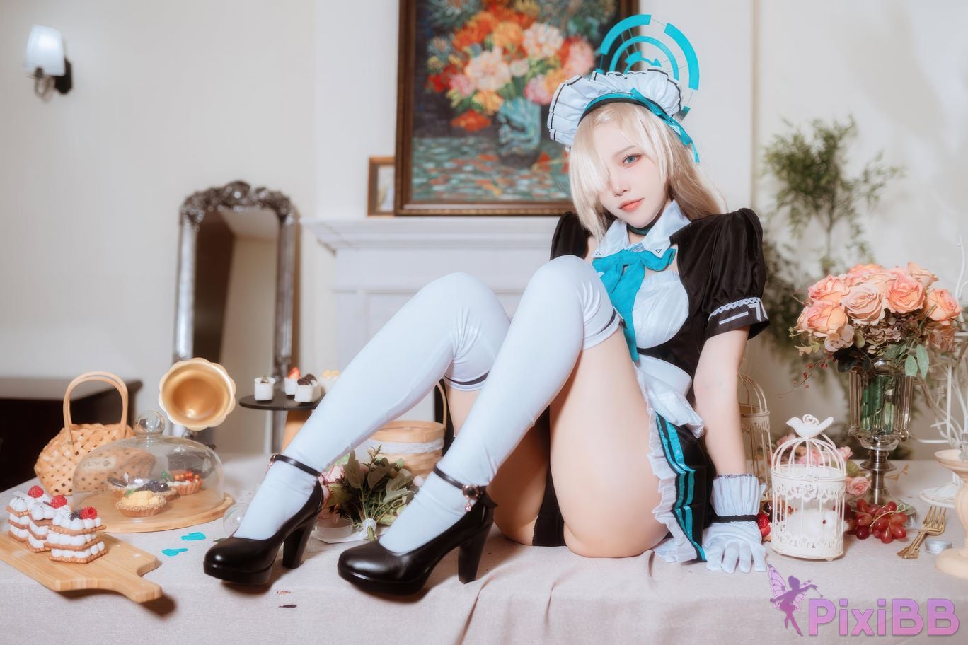 Cosplayer Second Assistant Nisa Azure Files Maid Asuna PixiBB.COM 020