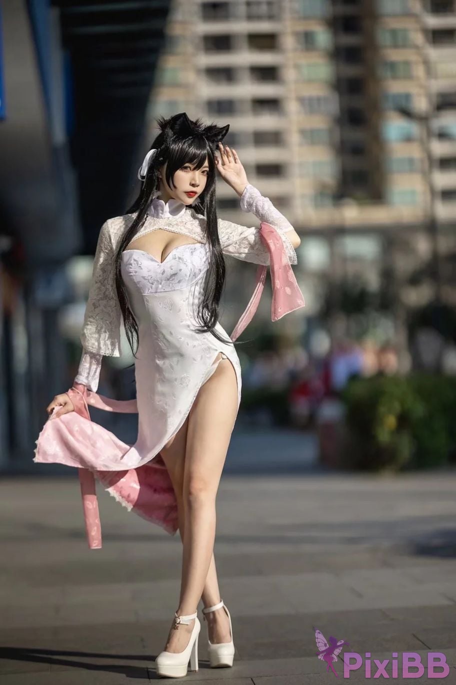 Cosplayer Second Assistant Nisa azur lane Atago cheongsam PixiBB.COM 005