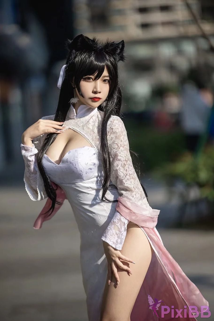 Cosplayer Second Assistant Nisa azur lane Atago cheongsam PixiBB.COM 008