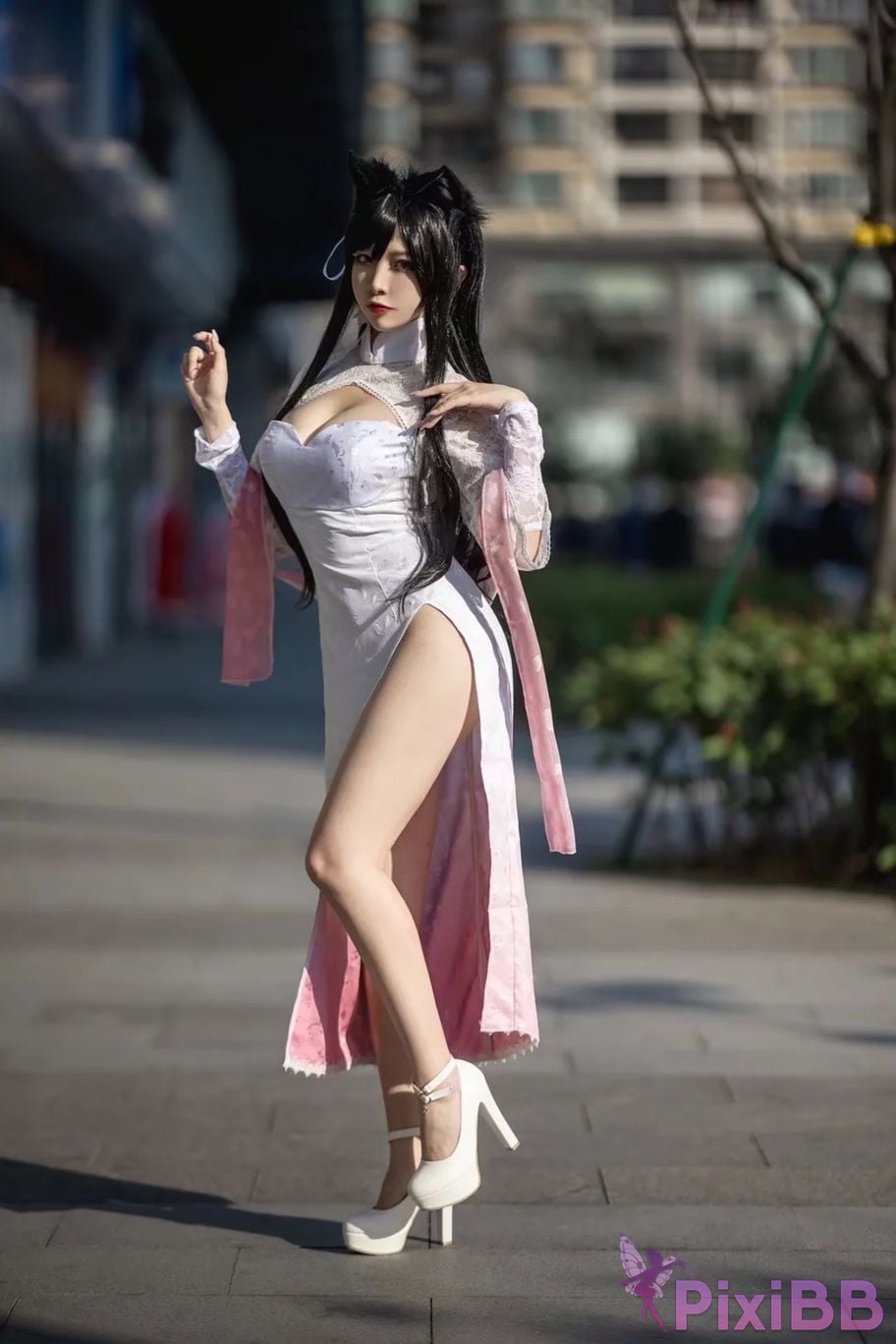 Cosplayer Second Assistant Nisa azur lane Atago cheongsam PixiBB.COM 009