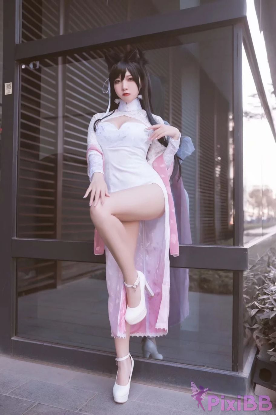 Cosplayer Second Assistant Nisa azur lane Atago cheongsam PixiBB.COM 010