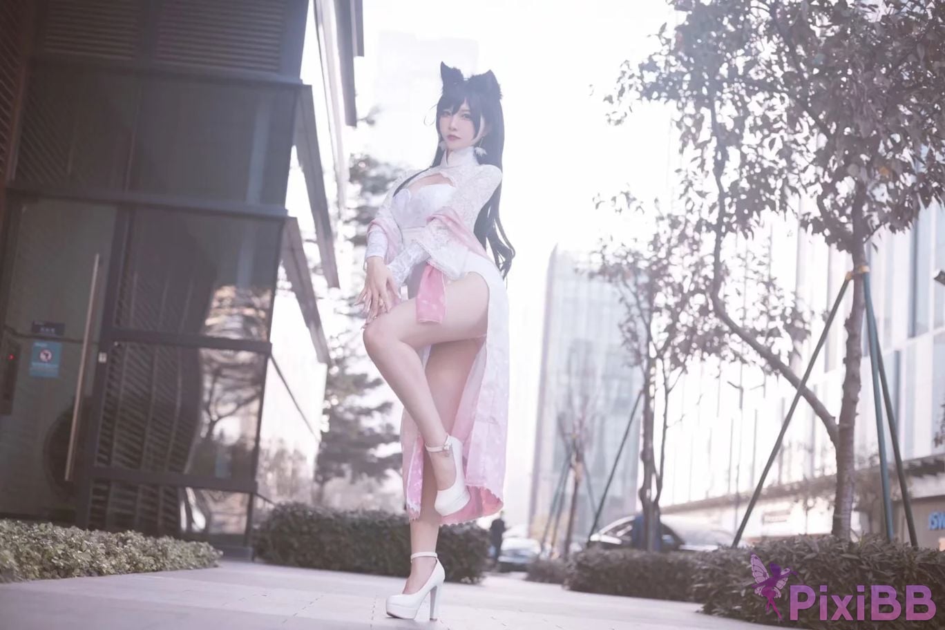 Cosplayer Second Assistant Nisa azur lane Atago cheongsam PixiBB.COM 015