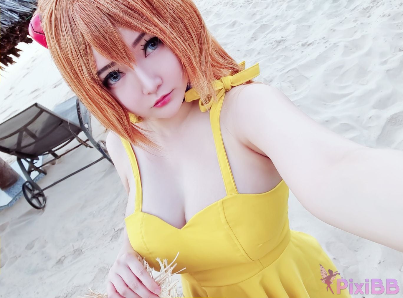 Potato Godzilla Asuka Yellow Dress PixiBB.COM 16